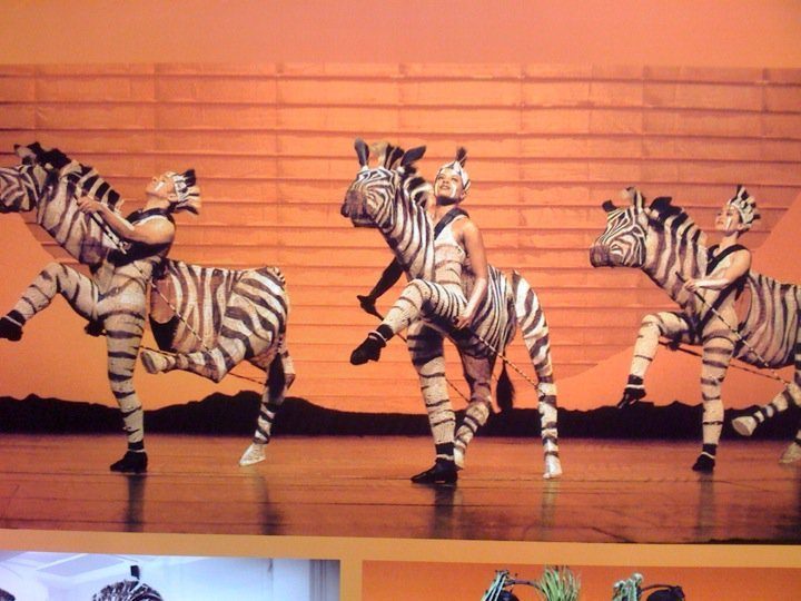 Zebra puppets in The Lion King